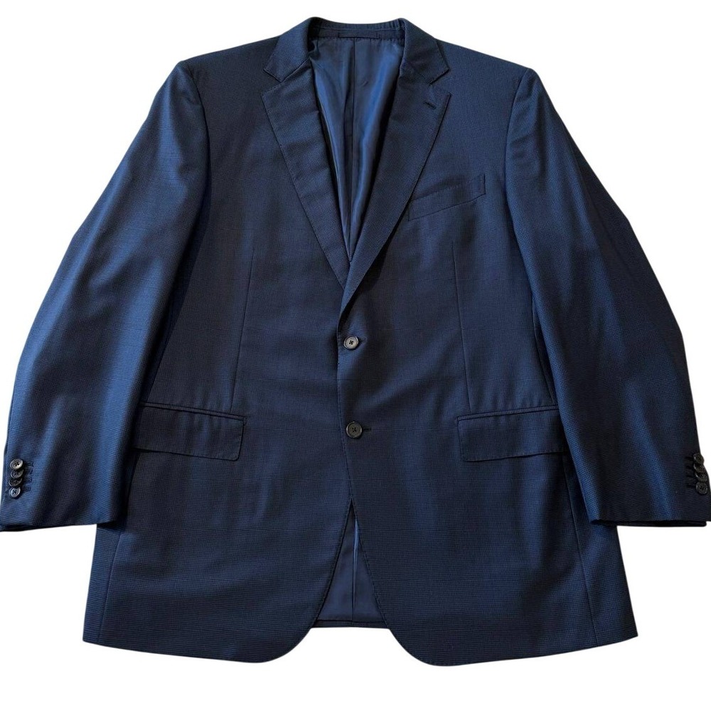 Ermenegildo Zegna Su Misura 15 Milmil 15 Wool Blazer Navy‎ Blue Fit Mila EU56R